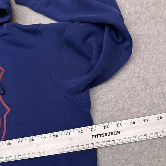 Nike F.C. Barcelona Fleece Pullover Hoodie Men's Large Blue Graphic FCB Football - Picture 6 of 9